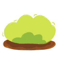 Green bush plant Illustration