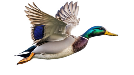 Obraz premium mallard duck isolated on white background