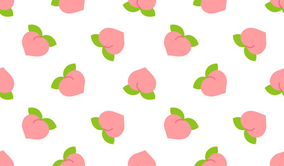 Seamless pattern with peaches for banners, cards, flyers, social media wallpapers, etc.
