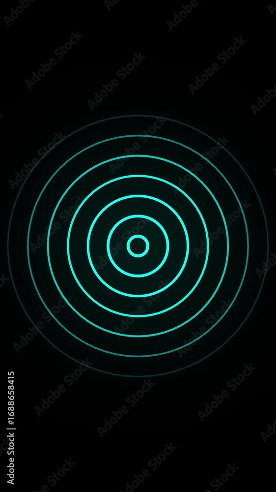 Poster technology radio waves signal icon animation. radio waves background. digital network tower produced