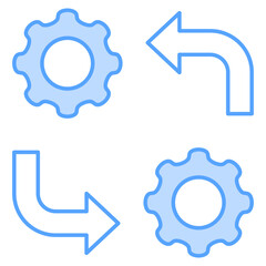 Operation Blue And White Color Icon Element For Design