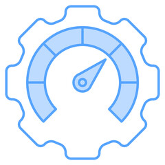 Performance Blue And White Color Icon Element For Design
