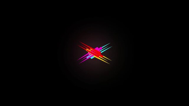 line blust animation, special Explosive Blue Energy FX, Circles fireworks explosion line shape blast, Pop-up line animation, template elements for explainer video, on green background Animation. 4k