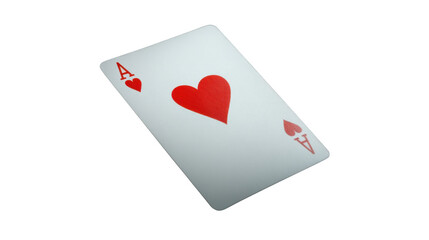Obraz premium ace of hearts on white background