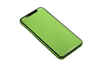 green screen mobile drive isolated on white