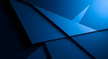 Abstract Geometric Blue Shapes with Sharp Edges background
