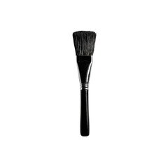 Black Flat Paint Brush Isolated on Black Background