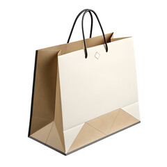 Elegant square shaped shopping bag mockup with matte finish and sturdy handles