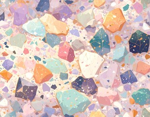 Terrazzo pastel stone colorful background