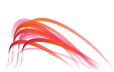 Vector art of red and pink abstract curved lines