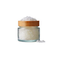 Jar of Luxurious Bath Salts with Bamboo Lid