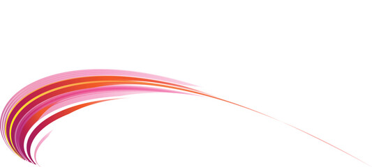 Vector art of abstract pink and orange swoosh