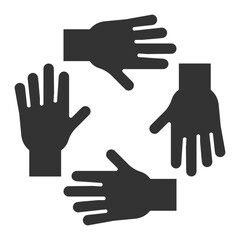 Teamwork Glyph Icon Element For Design