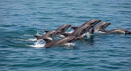 Dolphins swimming in the ocean