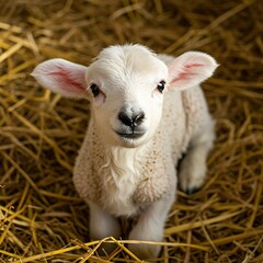 Fototapeta premium Golden Straw, Innocent Gaze