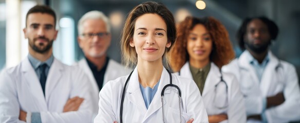 The dedicated healthcare team showcasing professionalism and unity in a clinical setting.