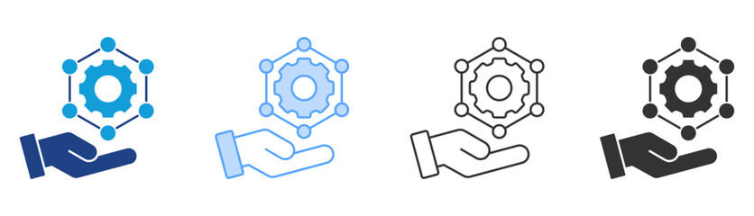 Management Icon Set Multiple Style Collection