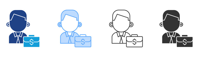 Business Icon Set Multiple Style Collection