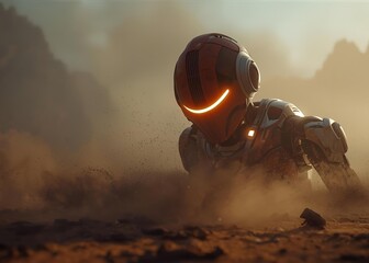 spaceship flying through the clouds