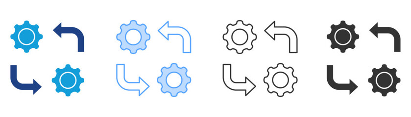 Operation Icon Set Multiple Style Collection