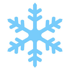 Fototapeta premium Light blue snowflake on black background isolated on a transparent background ice crystal winter