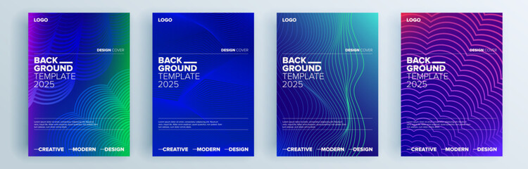 Modern abstract covers set, minimal covers design. Colorful geometric background, vector illustration.