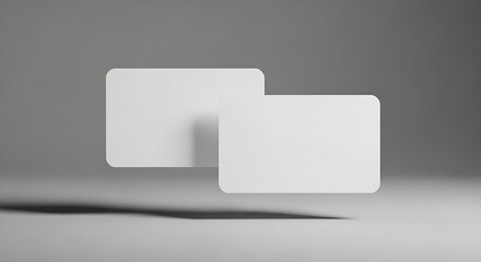 Fototapeta premium Minimalist Business Card Mockup on Gray Background
