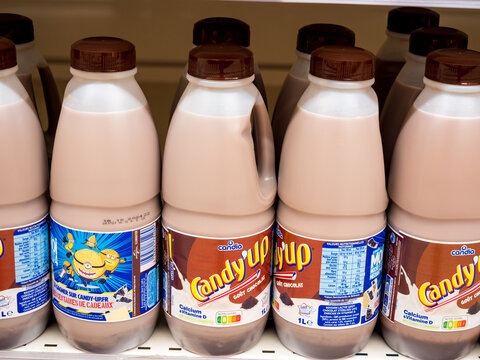 Candia french brand Candy Up chocolate milk drink