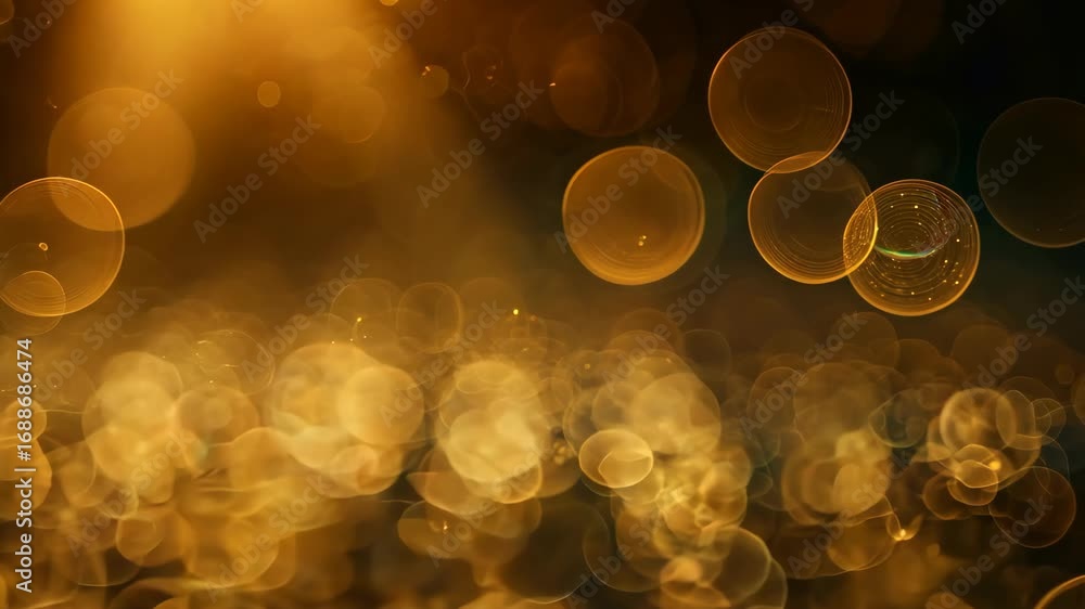 Poster explore a mesmerizing abstract background featuring golden bokeh lights. this image showcases a beau