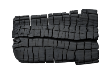 piece of charred wood image isolated on a transparent background