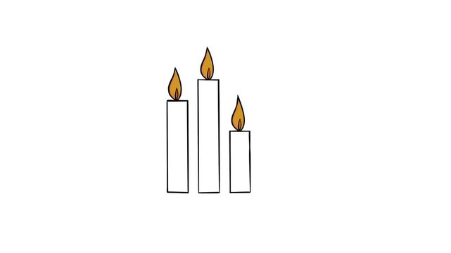 Easy to use hand drawn Candles 