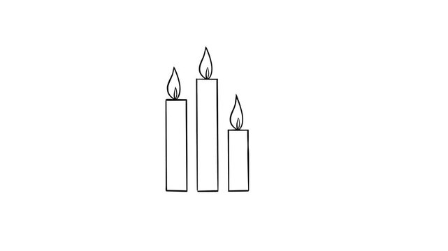 Easy to use hand drawn Candles 