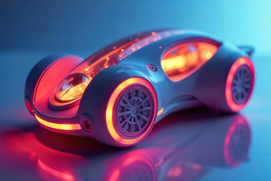 Close-up shot of a futuristic device, glowing with innovative technology, signifying a groundbreaking invention The sleek design hints at a paradigm shift in its field , engineering, development