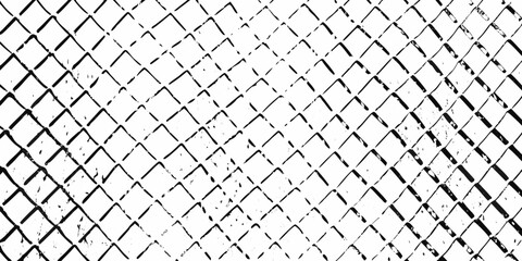 Abstract monochrome textured background of a distressed chain link fence pattern
