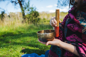 Immerse yourself in a meditative outdoor experience, where the soothing sounds of a singing bowl...