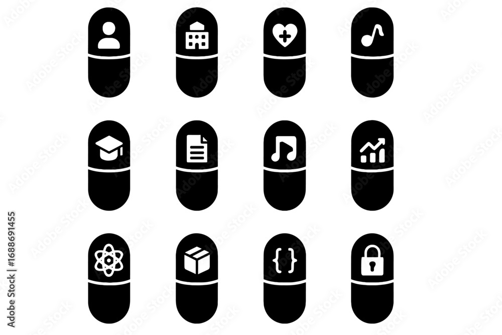 Aufkleber memory records icon educational capsule archival project multimedia data vector storage backup