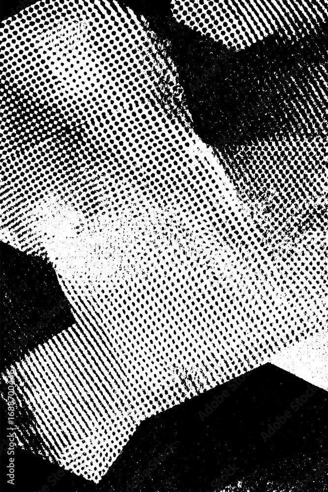 Poster monochrome abstract geometric line art hexagon pattern for design