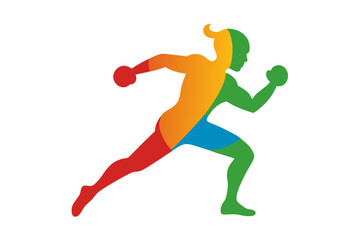 modern Boxing punch action silhouette vector