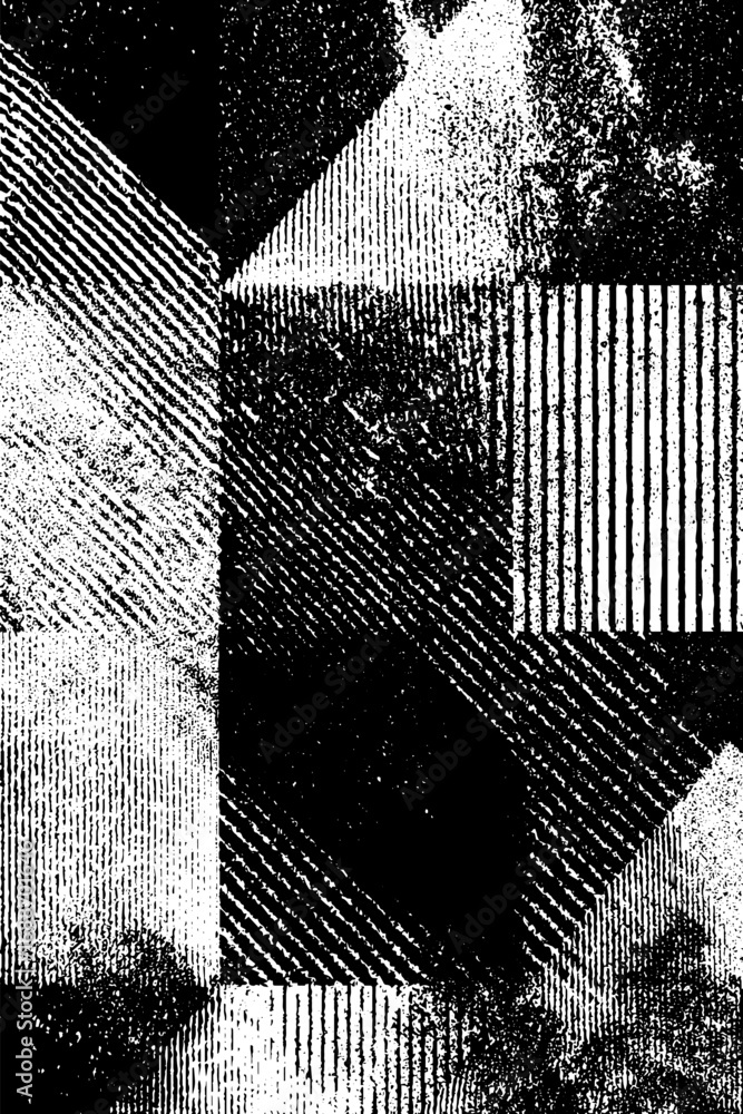 Poster monochrome abstract line art seamless pattern design for backgrounds