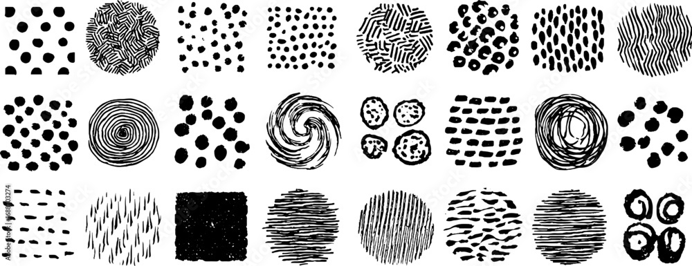 Poster abstract black and white geometric pattern collection for design and art projects