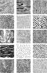 Abstract black and white line art patterns for creative design inspiration