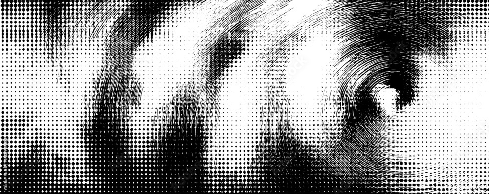 Aufkleber dynamic optical art with black and white line patterns for modern design