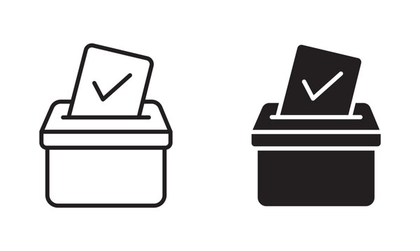 ballot box vote icon  set . 