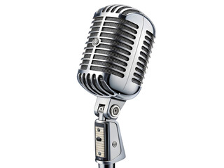 Fototapeta premium Classic retro microphone on a black background