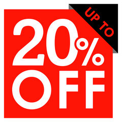 Sale 20% off discount offer promotion isolated