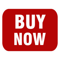 Buy now button with bold white text isolated on transparent background