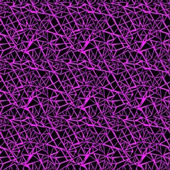 Vibrant pink geometric pattern with intricate triangular shapes on black background