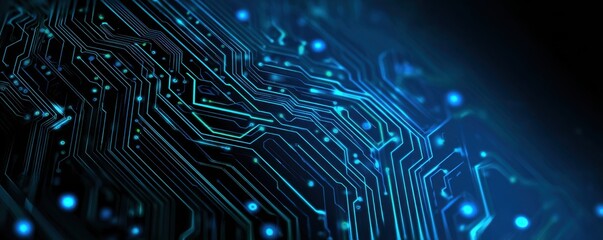 Obraz premium Abstract circuit board close-up
