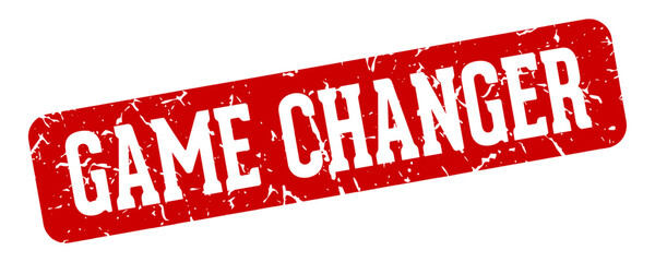 game changer rectangular sign. game changer stamp