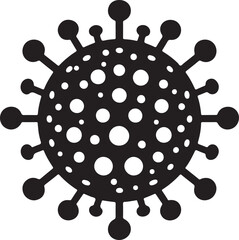 Minimalist Coronavirus Cell Vector silhouette